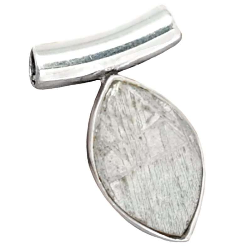 Gibeon Meteorite Marquise Shape set in Solid .925 Solid Sterling Silver Dainty Pendant