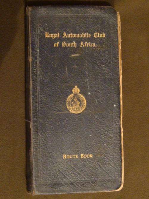 Antique Royal Automobile Club of South Africa road map book