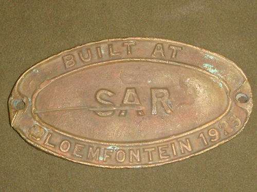 1937 Engine steam plate
