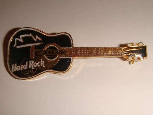 Hard Rock Cafe guitar jacket pins - black
