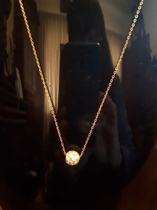 Ball Pendant on 9ct gold chain