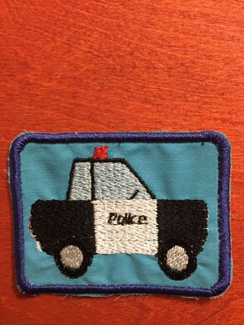 SALE!!! Blue police car badge patch