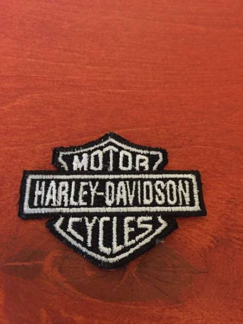 White Harley Davidson  patch batch