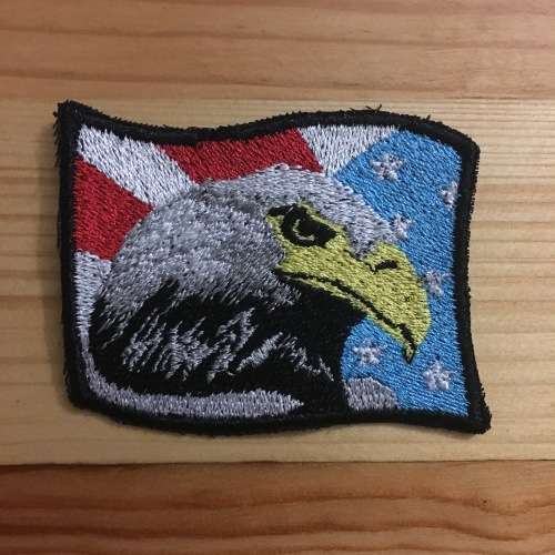 Biker - Eagle and flag badge patch