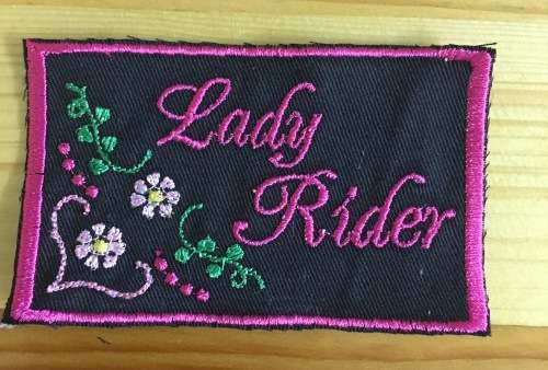 BDG394  `Lady Rider`  badge patch