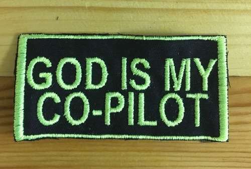 Biker slogan "Co-Pilot" 2  badge patch