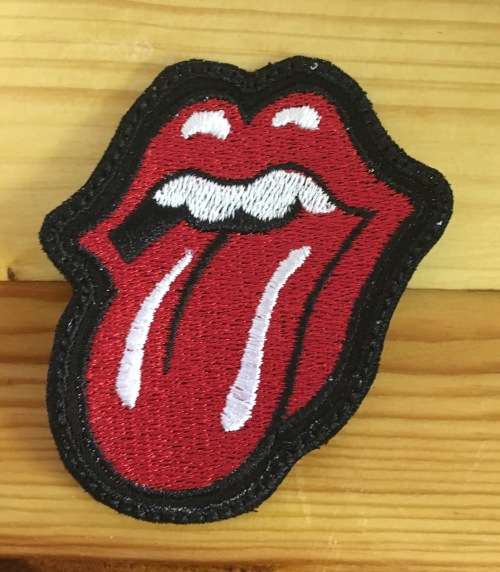 BDG420 Rolling Stones tongue Rock band badge patch