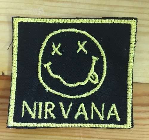 BDG428 Nirvana square Rock band badge patch