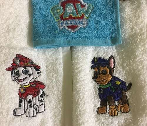Paw Patrol Glodina burp nappies and face cloth set / spoegdoek en waslap
