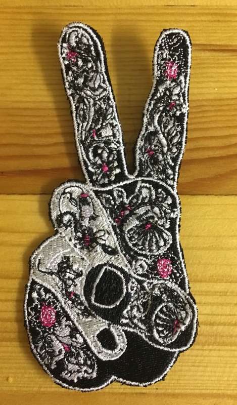 Biker Victory hand badge patch