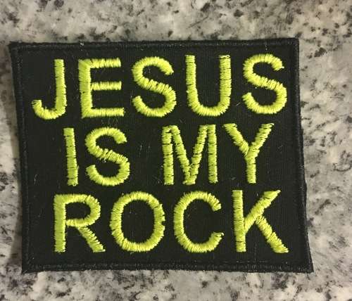 Biker Jesus is my rock badge patch