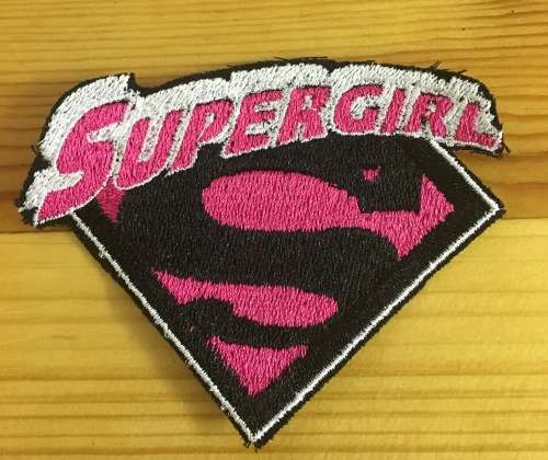 Biker pink Supergirl badge patch