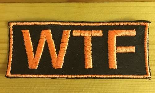BDG387 WTF badge patch