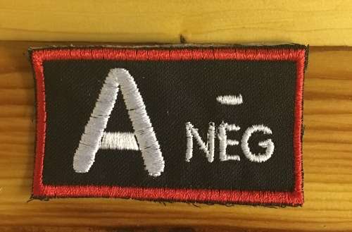 BDG1 Blood Type badge patch A-