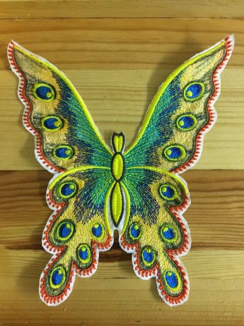 BDG70 LARGER SIZE Multicolour butterfly badge patch SALE!!!!