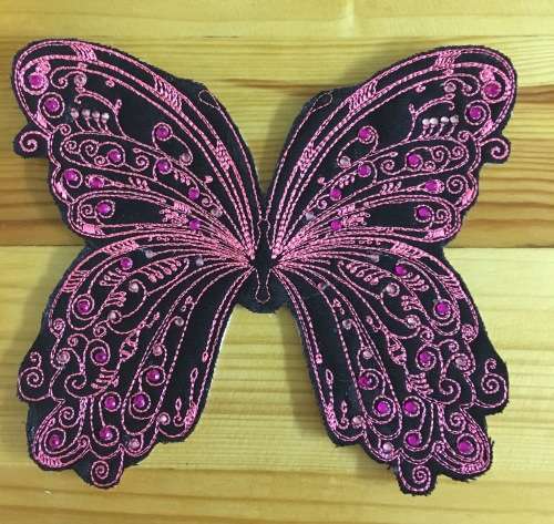 SALE!!!!!  Large Butterfly badge with rhinestone finish 14cm x 16cm