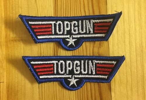 BDG415 Top gun badge patch  - Set  of two