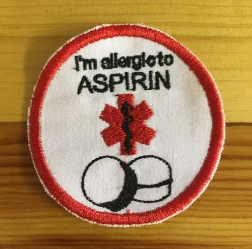 BDG299 Medical alert Aspirin allergy patch