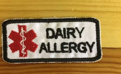 BDG294 Medical alert Dairy allergy patch