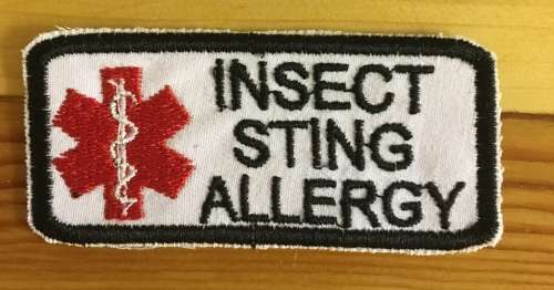 BDG286 Medical alert Insect sting allergy patch