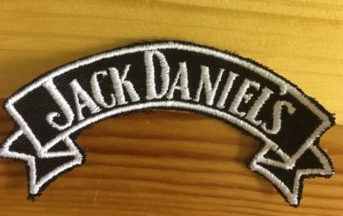 BDG537 Jack Daniels ribbon badge patch 10cm END OF RANGE