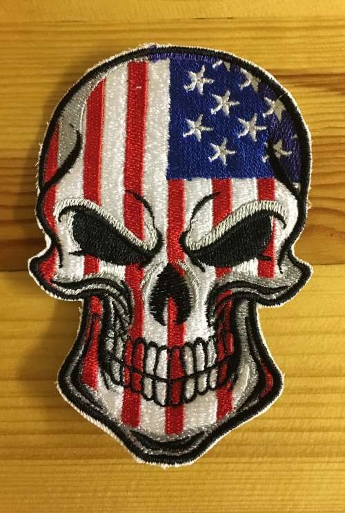 BDG600 Skull USA patch badge 11.5cm x 8cm
