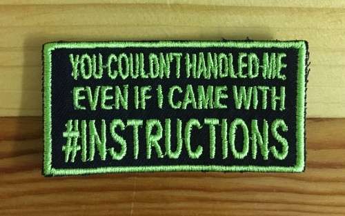 BDG684 Instructions badge patch