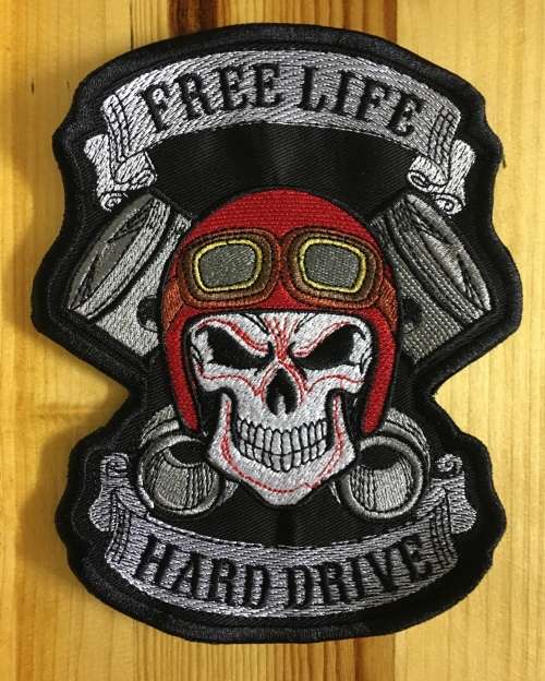 SALE!!!! BDG736 Skull Hard drive badge patch