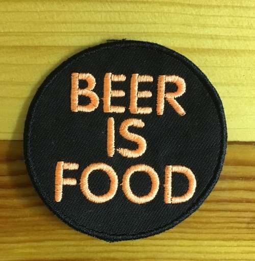 BDG418 Beer is food badge patch