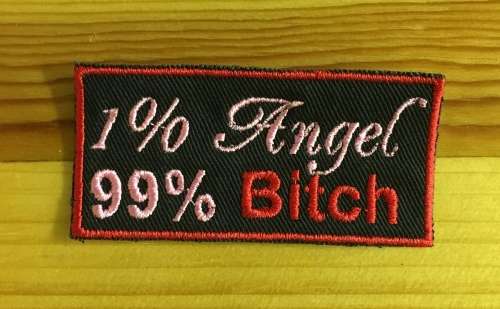 BDG168 1% Angel 99% Bitch badge patch