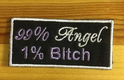 BDG169 99% Angel 1% Bitch badge patch