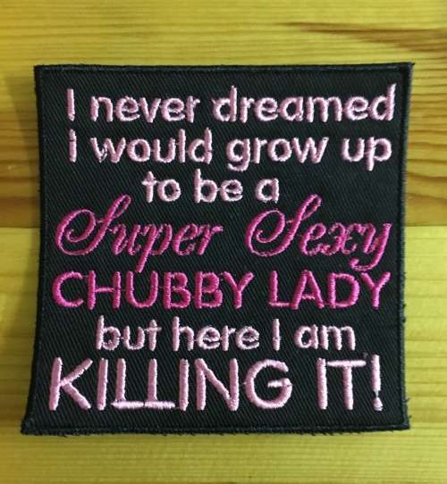 BDG450 Super sexy chubby lady badge patch