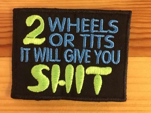 BDG748 2 wheels will give you  badge patch