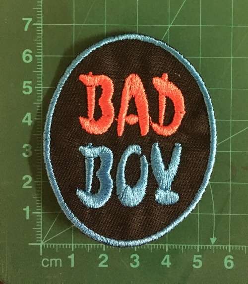 BDG766 Bad boy round badge patch