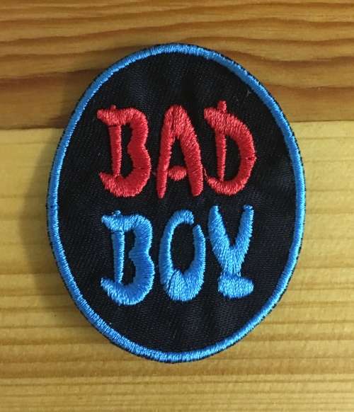 BDG766 Bad boy round badge patch