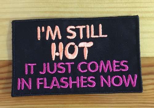 BDG451 Biker Hot flashes badge patch