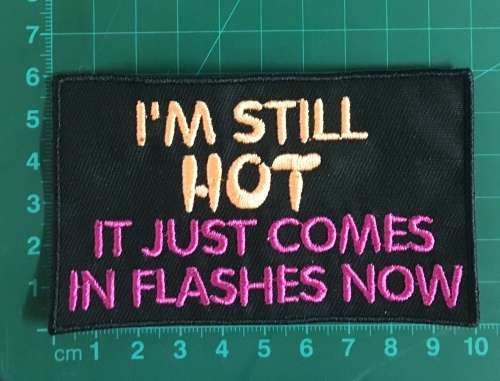 BDG451 Biker Hot flashes badge patch