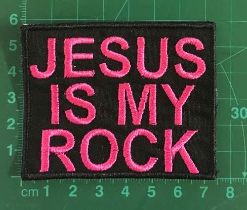 BDG 322 Biker Jesus is my rock badge patch