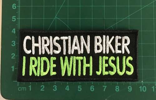 BDG136 I ride with Jesus badge patch