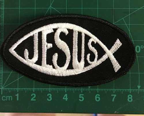 BDG129 Jesus fish  badge patch