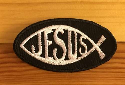 BDG129 Jesus fish  badge patch