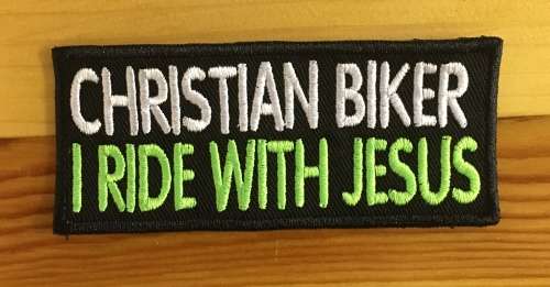 BDG136 I ride with Jesus badge patch