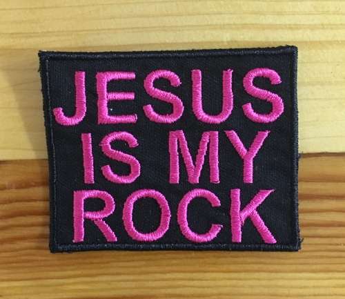 BDG 322 Biker Jesus is my rock badge patch