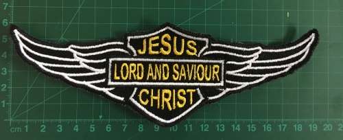 BDG789 Christian wings badge patch 20cm x 6xm