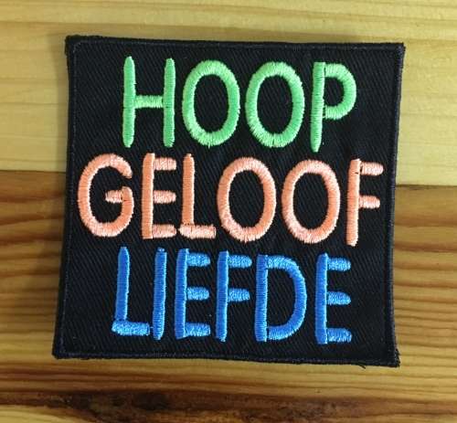 BDG220 Afrikaans 26 Hoop geloof badge patch