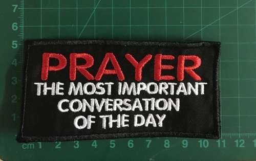 BDG128 Prayer conversation badge patch