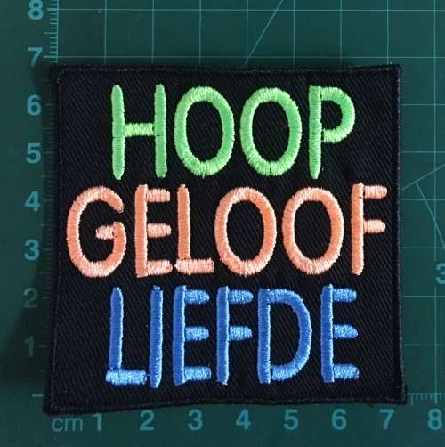 BDG220 Afrikaans 26 Hoop geloof badge patch