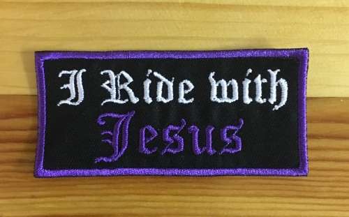 BDG787 I ride with Jesus badge patch