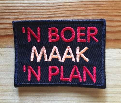 BDG223 Afrikaans 29 Boer maak `n plan badge patch