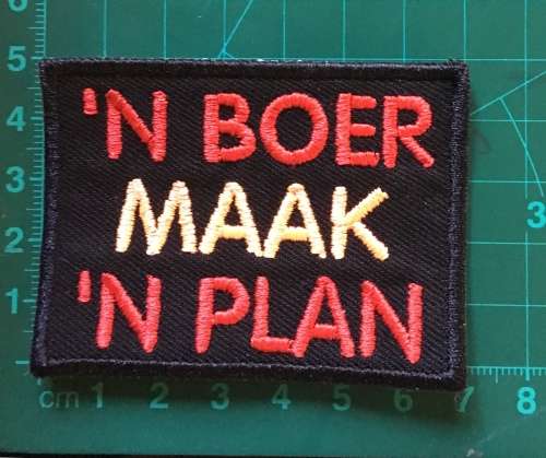 BDG223 Afrikaans 29 Boer maak `n plan badge patch